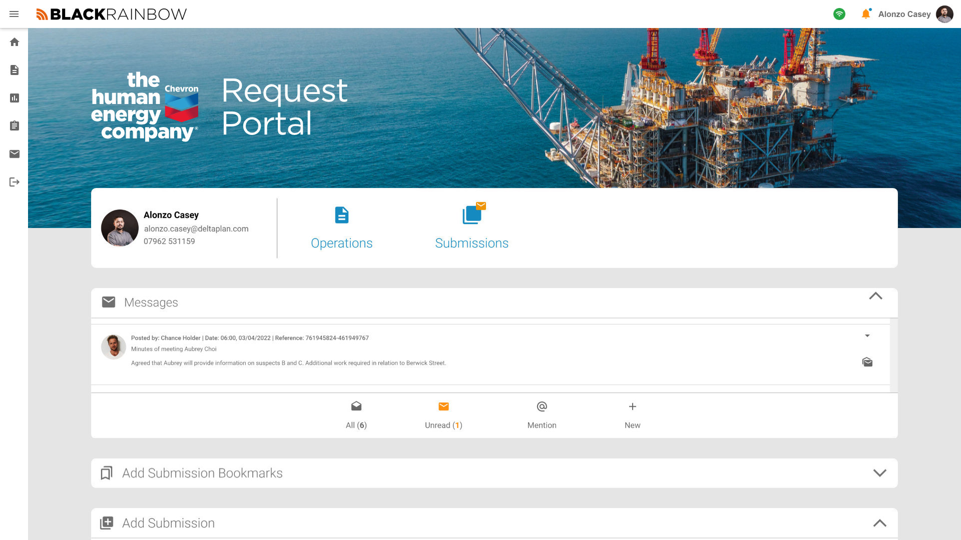 Human Energy Company Dashboard Landing Page